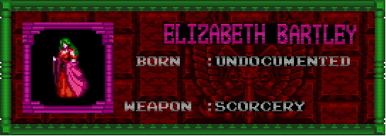 castlevania bloodlines character elezabeth bartley