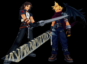 kingdom hearts coliseum cloud & leon