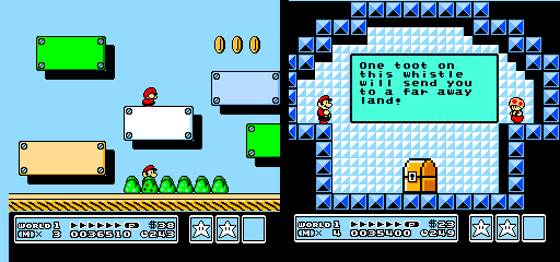 Mario 3 whistle location 1